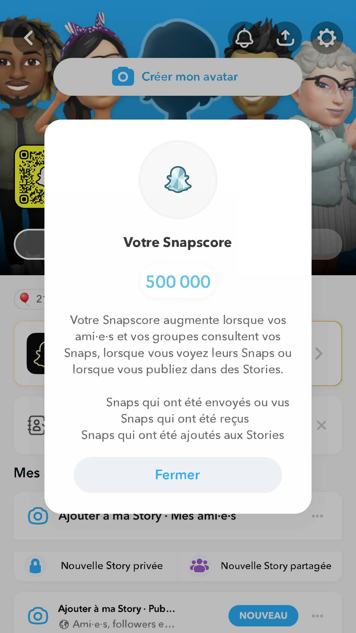 Compte Snapchat 500k snapscore đ»