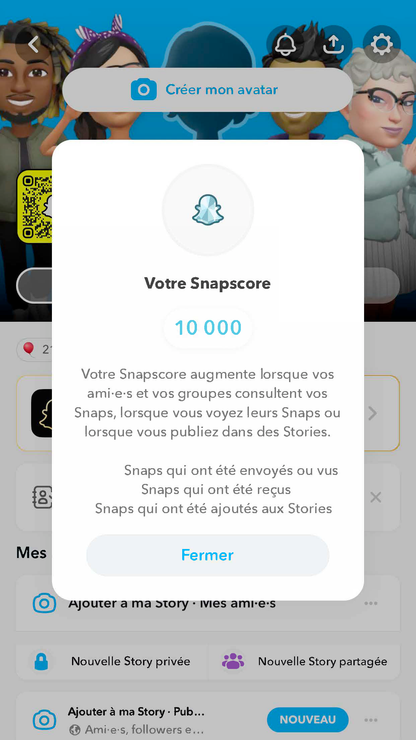 Snapchat account 10k snapscore 👻